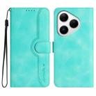 For Huawei Pura 80 5G Heart Pattern Skin Feel Leather Phone Case(Light Blue) - 1