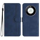 For Honor X50 / X9b Heart Pattern Skin Feel Leather Phone Case(Royal Blue) - 1