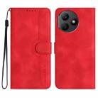 For Honor X50i+ Heart Pattern Skin Feel Leather Phone Case(Red) - 1