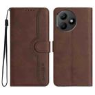 For Honor X50i+ Heart Pattern Skin Feel Leather Phone Case(Brown) - 1