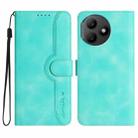 For Honor X50i+ Heart Pattern Skin Feel Leather Phone Case(Light Blue) - 1