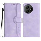 For Honor X50i+ Heart Pattern Skin Feel Leather Phone Case(Purple) - 1