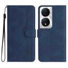 For Honor X7b Heart Pattern Skin Feel Leather Phone Case(Royal Blue) - 1