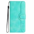 For Honor 200 Heart Pattern Skin Feel Leather Phone Case(Light Blue) - 2