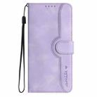 For Honor 200 Heart Pattern Skin Feel Leather Phone Case(Purple) - 2