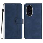 For Honor 200 Heart Pattern Skin Feel Leather Phone Case(Royal Blue) - 1