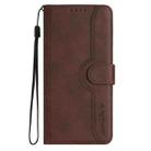 For Honor 200 Pro Heart Pattern Skin Feel Leather Phone Case(Brown) - 2