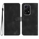 For Honor 200 Lite Global Heart Pattern Skin Feel Leather Phone Case(Black) - 1