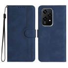 For Honor 200 Lite Global Heart Pattern Skin Feel Leather Phone Case(Royal Blue) - 1