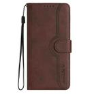 For Honor X5b / X5b Plus Global Heart Pattern Skin Feel Leather Phone Case(Brown) - 2