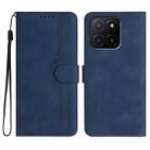 For Honor X5b / X5b Plus Global Heart Pattern Skin Feel Leather Phone Case(Royal Blue) - 1