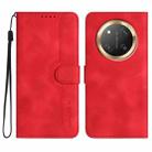 For Honor X9c Global Heart Pattern Skin Feel Leather Phone Case(Red) - 1