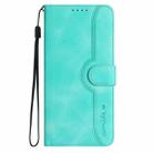 For Honor 300 Heart Pattern Skin Feel Leather Phone Case(Light Blue) - 2