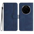 For Honor Magic7 Heart Pattern Skin Feel Leather Phone Case(Royal Blue) - 1