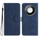 For Honor X60 / X9c Smart Heart Pattern Skin Feel Leather Phone Case(Royal Blue) - 1