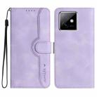 For Honor X60 GT Heart Pattern Skin Feel Leather Phone Case(Purple) - 1