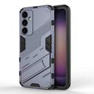 For Samsung Galaxy S23 FE 5G Punk Armor 2 in 1 PC + TPU Shockproof Phone Case with Invisible Holder(Grey) - 1