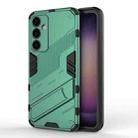 For Samsung Galaxy S23 FE 5G Punk Armor 2 in 1 PC + TPU Shockproof Phone Case with Invisible Holder(Green) - 1