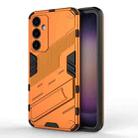 For Samsung Galaxy S23 FE 5G Punk Armor 2 in 1 PC + TPU Shockproof Phone Case with Invisible Holder(Orange) - 1