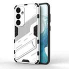 For Samsung Galaxy S24 5G Punk Armor 2 in 1 PC + TPU Shockproof Phone Case with Invisible Holder(White) - 1