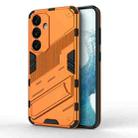 For Samsung Galaxy S24 5G Punk Armor 2 in 1 PC + TPU Shockproof Phone Case with Invisible Holder(Orange) - 1