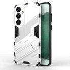 For Samsung Galaxy S24+ 5G Punk Armor 2 in 1 PC + TPU Shockproof Phone Case with Invisible Holder(White) - 1