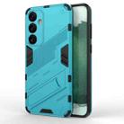 For Samsung Galaxy S24+ 5G Punk Armor 2 in 1 PC + TPU Shockproof Phone Case with Invisible Holder(Blue) - 1