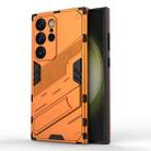 For Samsung Galaxy S24 Ultra 5G Punk Armor 2 in 1 PC + TPU Shockproof Phone Case with Invisible Holder(Orange) - 1