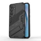 For Samsung Galaxy A55 5G Punk Armor 2 in 1 PC + TPU Shockproof Phone Case with Invisible Holder(Black) - 1