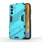 For Samsung Galaxy M15 5G Global Punk Armor 2 in 1 PC + TPU Shockproof Phone Case with Invisible Holder(Blue) - 1
