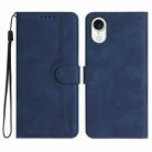 For iPhone SE 2024 Heart Pattern Skin Feel Leather Phone Case(Royal Blue) - 1
