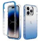 For iPhone 15 Pro Shockproof Clear Gradient PC + TPU Phone Case(Blue) - 1