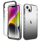 For iPhone 15 Plus Shockproof Clear Gradient PC + TPU Phone Case(Black) - 1