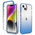 For iPhone 15 Plus Shockproof Clear Gradient PC + TPU Phone Case(Blue) - 1