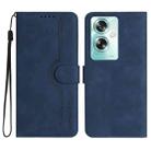 For OPPO A79 Heart Pattern Skin Feel Leather Phone Case(Royal Blue) - 1