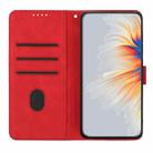 For OPPO Reno12 Global Heart Pattern Skin Feel Leather Phone Case(Red) - 3