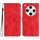 For OPPO Find X8 Pro Heart Pattern Skin Feel Leather Phone Case(Red) - 1