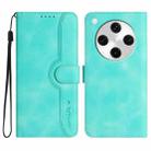For OPPO Find X8 Pro Heart Pattern Skin Feel Leather Phone Case(Light Blue) - 1