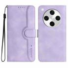 For OPPO Find X8 Pro Heart Pattern Skin Feel Leather Phone Case(Purple) - 1