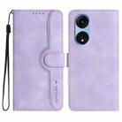 For OPPO A1 Pro / Reno8 T 5G Global Heart Pattern Skin Feel Leather Phone Case(Purple) - 1