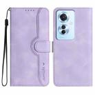 For OPPO Reno11 F / F25 Pro Heart Pattern Skin Feel Leather Phone Case(Purple) - 1