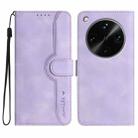 For OPPO Find X8 Ultra Heart Pattern Skin Feel Leather Phone Case(Purple) - 1