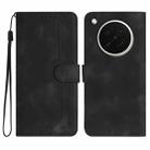 For OPPO Find X8s Heart Pattern Skin Feel Leather Phone Case(Black) - 1