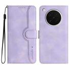 For OPPO Find X8s Heart Pattern Skin Feel Leather Phone Case(Purple) - 1