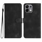 For OPPO K13 5G Heart Pattern Skin Feel Leather Phone Case(Black) - 1