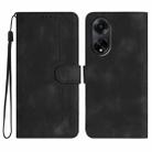 For OPPO A98 5G Heart Pattern Skin Feel Leather Phone Case(Black) - 1