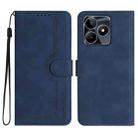 For Realme C53 Heart Pattern Skin Feel Leather Phone Case(Royal Blue) - 1