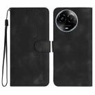 For Realme 11 Heart Pattern Skin Feel Leather Phone Case(Black) - 1