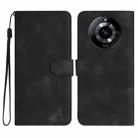 For Realme 11 Pro Heart Pattern Skin Feel Leather Phone Case(Black) - 1