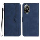 For Realme C67 4G Global Heart Pattern Skin Feel Leather Phone Case(Royal Blue) - 1